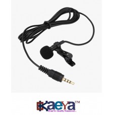 Okaeya 3.5mm Clip On Mini Lapel Lavalier Microphone (Black)